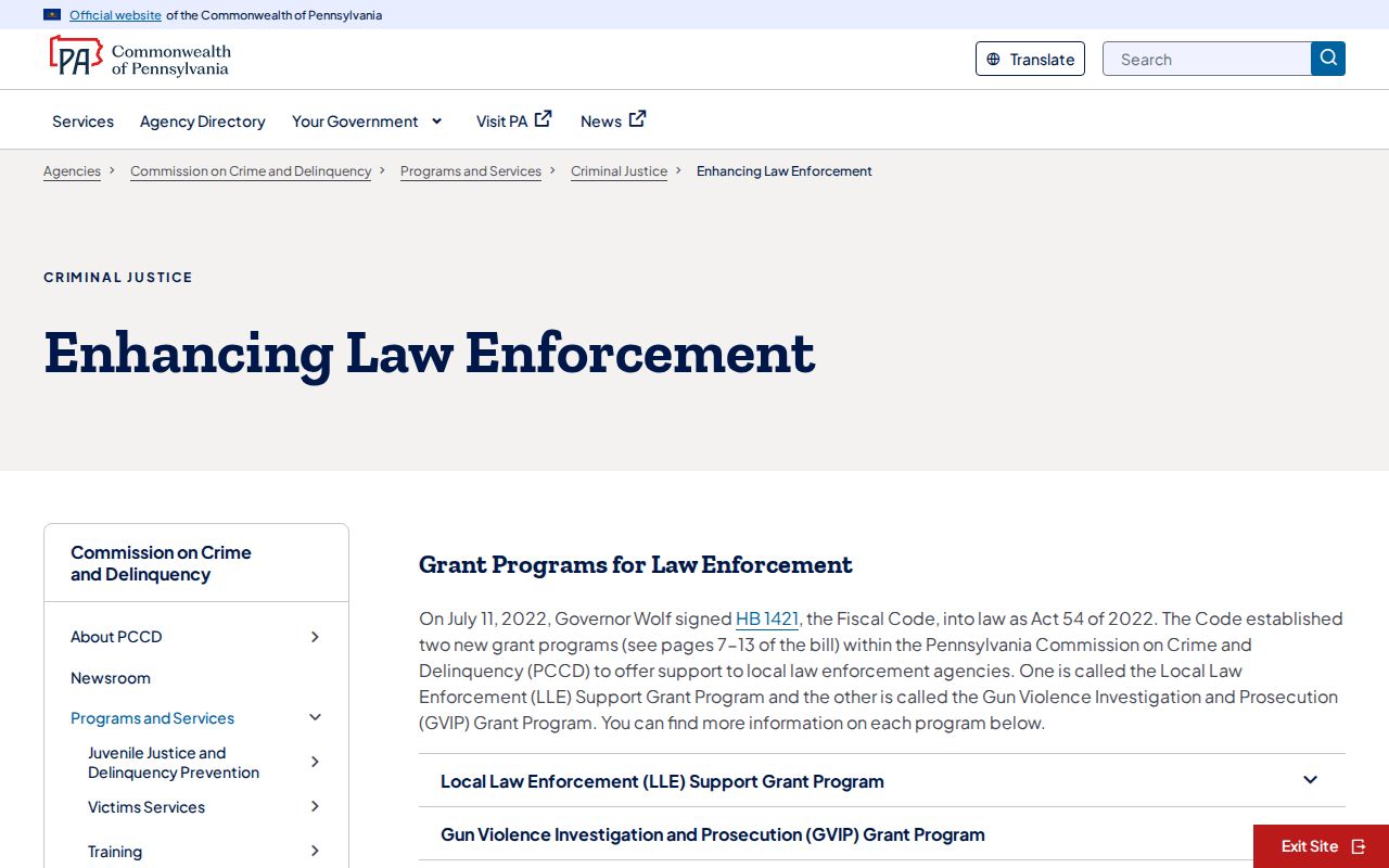 Pennsylvania arrest history central booking systems